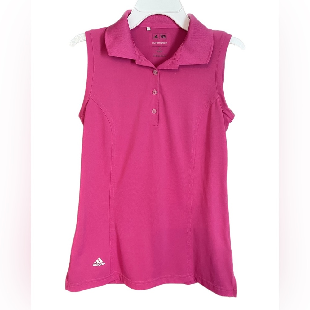 Pink Adidas Women’s Puremotion Golf Polo With Buttons